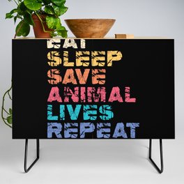 Eat Sleep Save Animal Lives Repeat Vet Lovers Credenza