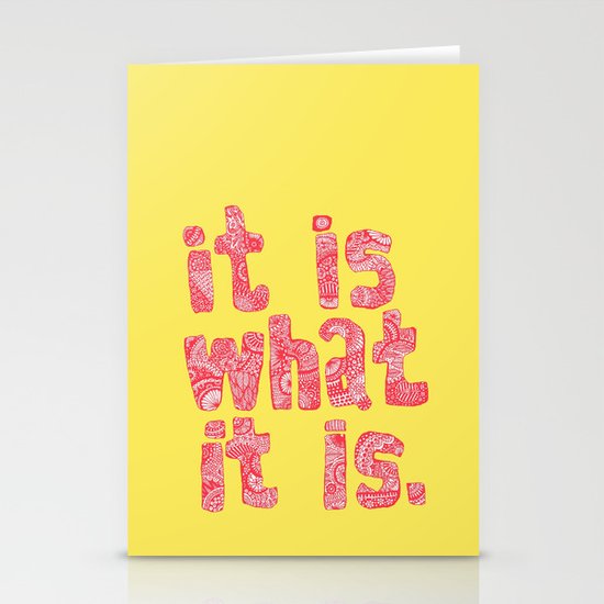 What It Is Yellow Stationery Cards