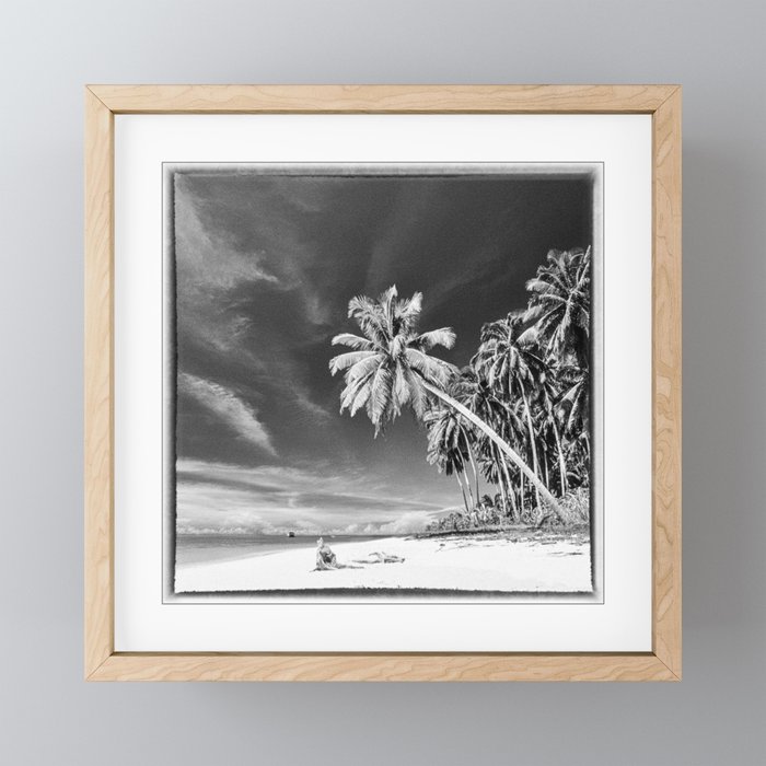 Indonesia, Coconut Palms in the Mentawai Islands Framed Mini Art Print