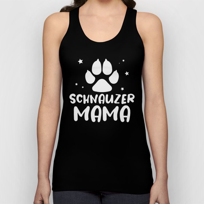 Schnauzer Mama Dog Lover Paw Tank Top