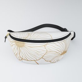 Flowers in a Light Brown Gradient Fanny Pack