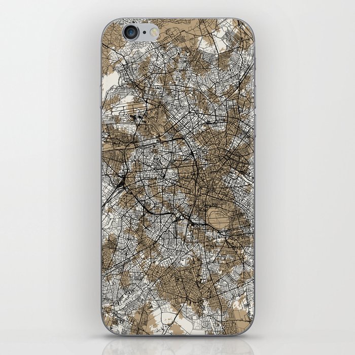 Authentic Berlin Map - Artistic Cartography iPhone Skin