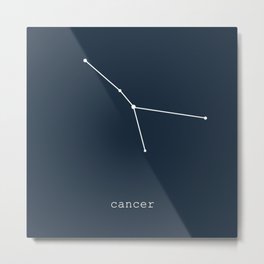 cancer blue Metal Print