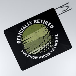 Golfer Officially Retired You Know Where To Find Me Picnic Blanket