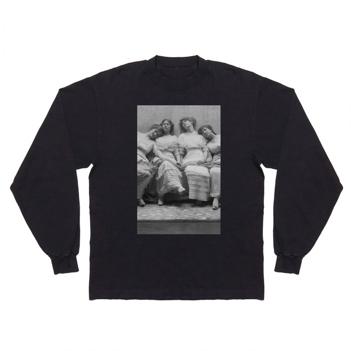 The Graduating Class female college graduates, 1913 portrait black and white photograph / photography by Frank Eugene Long Sleeve T Shirt