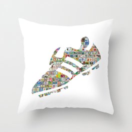 Philately Copa Mundial Soccer Cleats Throw Pillow