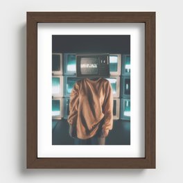 Switch on your brain Recessed Framed Print