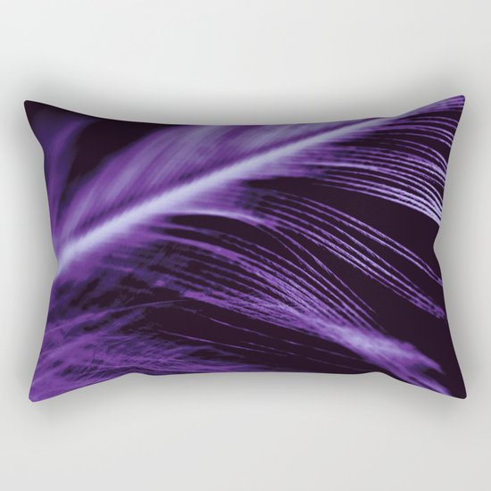 Purple Feather close up Rectangular Pillow