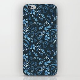 Blue Berries and Foliage iPhone Skin