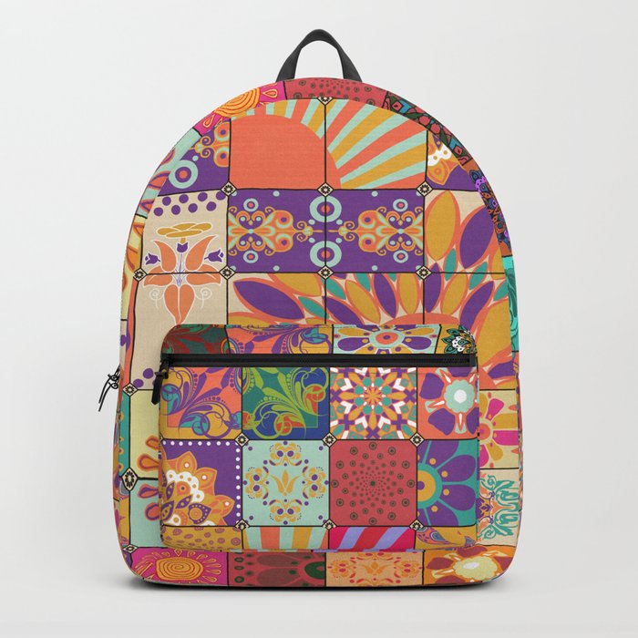 Bohemian Gypsy Hippie Festival Patchwork Backpack
