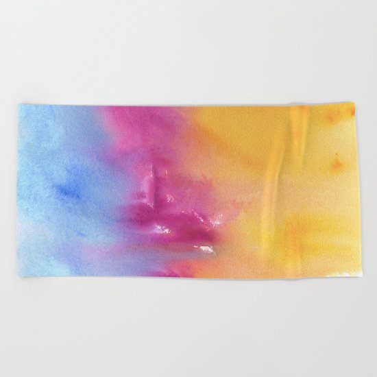 Abstract Watercolor No. 1 Beach Towel