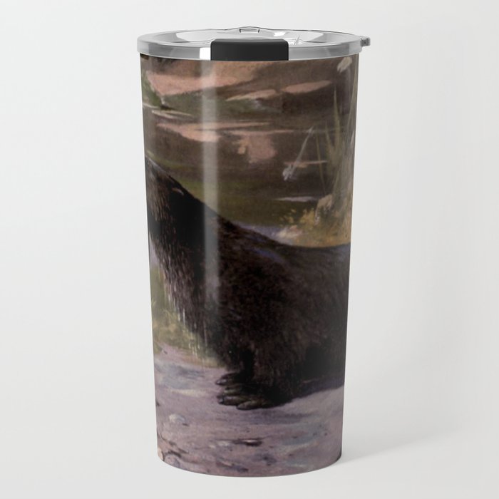 Vintage Otter Painting (1909) Travel Mug