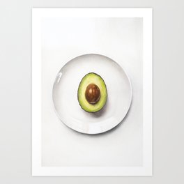 Avocado Still Life | Watercolor Original Painting Art Print