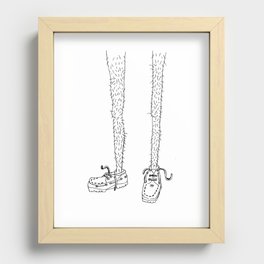 hairy legs Recessed Framed Print