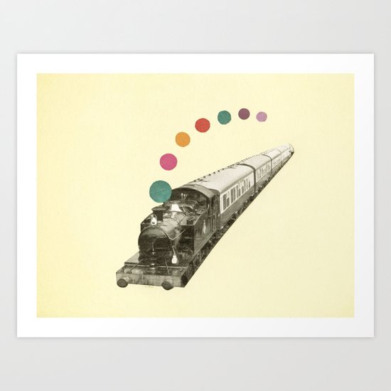 Rainbow Train Art Print
