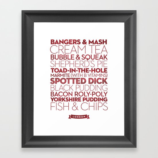 London — Delicious City Prints Framed Art Print