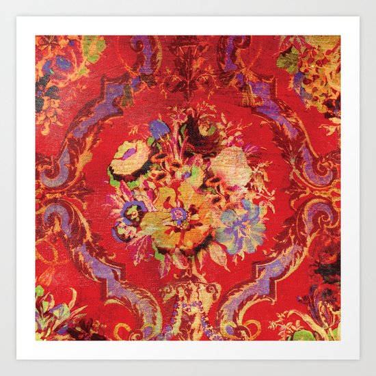 Flowers at Sunset Art Print