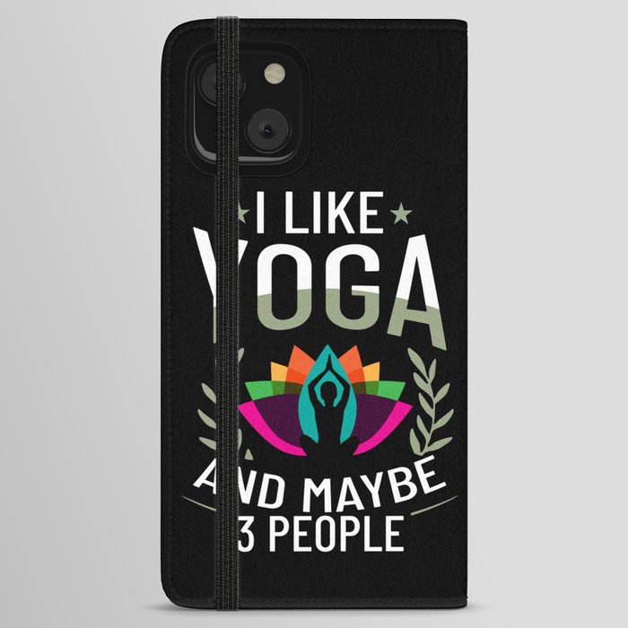 Yoga Beginner Workout Poses Quotes Meditation iPhone Wallet Case