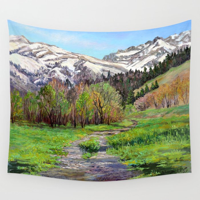 Society6 shop mountain tapestry