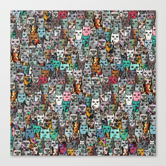 Gemstone Cats Canvas Print