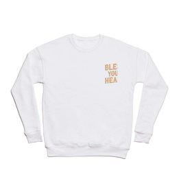 Southern Snark: Bless your heart (retro coral orange and turquoise) Crewneck Sweatshirt
