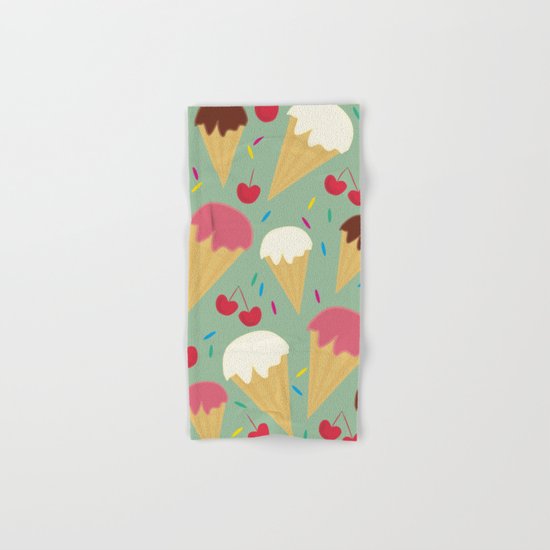 Ice Cream Cones Hand & Bath Towel