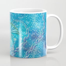 Source Energy Mandala | Light Frequency Vibration Blue Turquoise Violet Mandala  Coffee Mug
