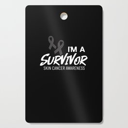 Melanoma Skin Cancer Black Ribbon Treatment Cutting Board