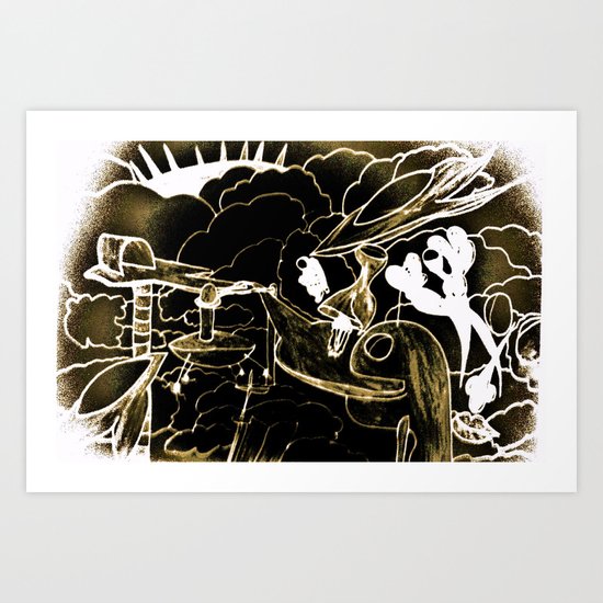 Cloud city Art Print