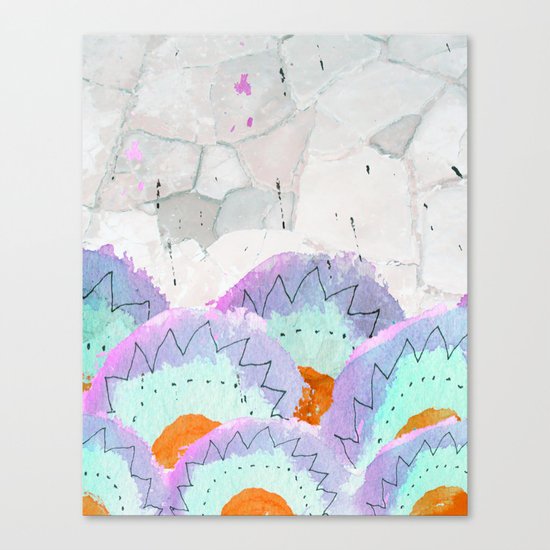 At the Garden Wall Canvas Print