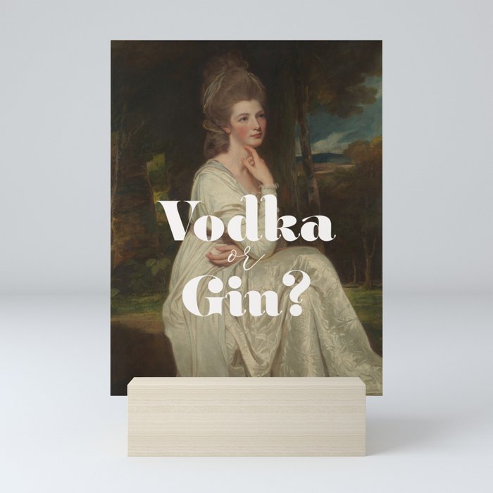 Vodka or Gin? Cocktail Bar Mini Art Print