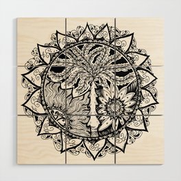 The tree of Life in B/W Wood Wall Art