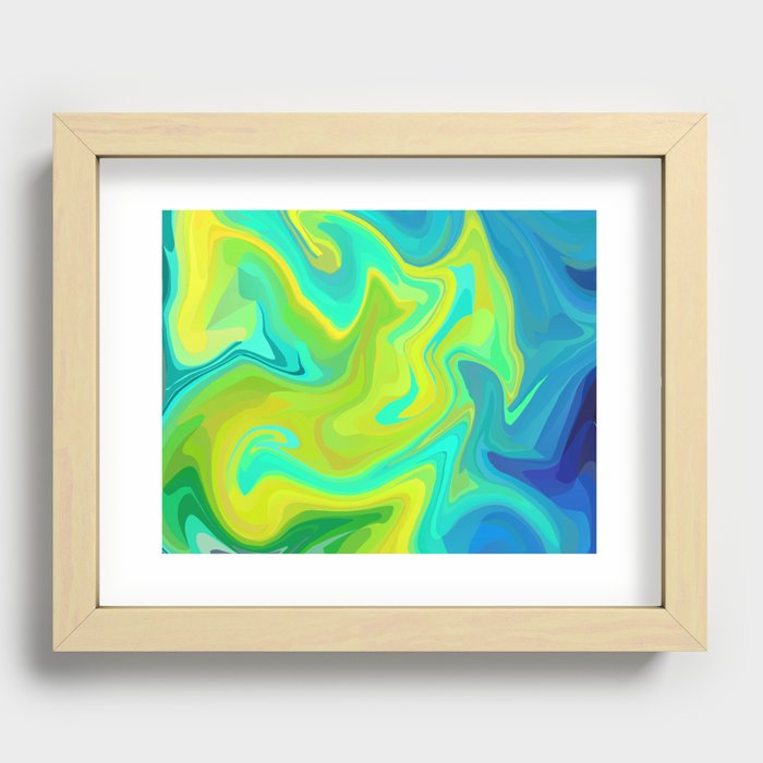 Distorted Earth Recessed Framed Print