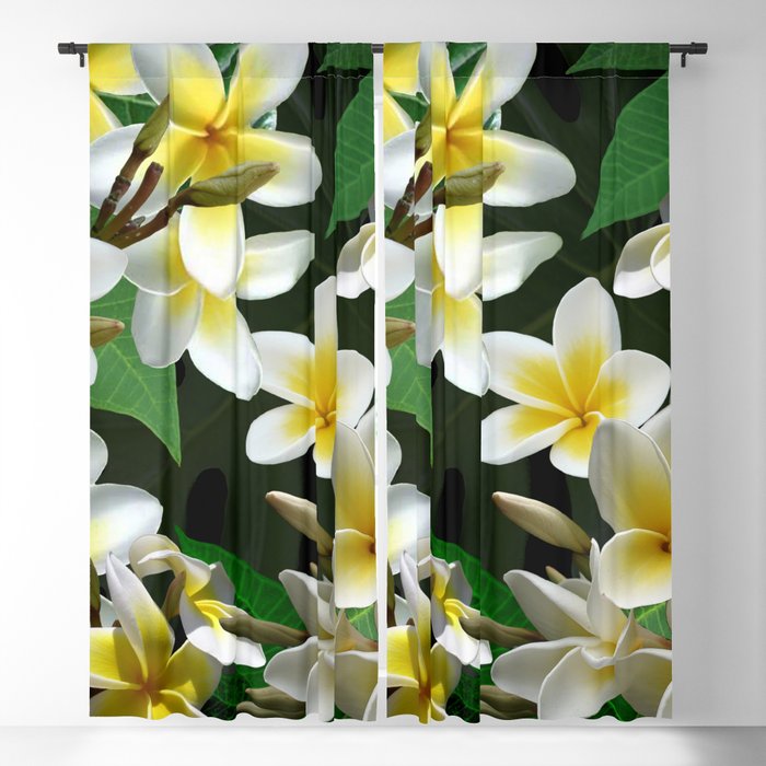 Plumeria Flowers Blackout Curtain