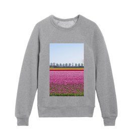 Colorfull tulip fields in the Netherlands art print - Dutch nature spring photography Kids Crewneck