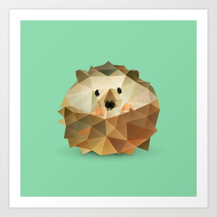 Hedgehog. Art Print