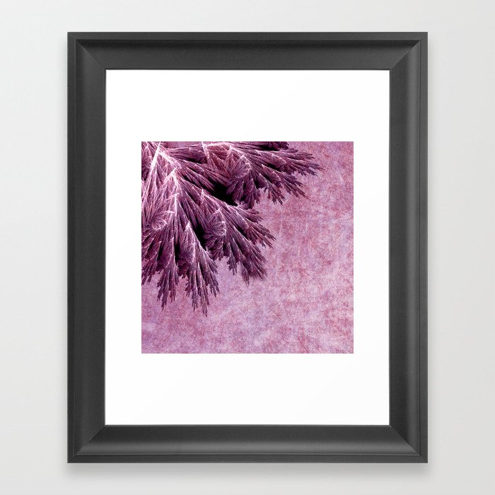 Frost in pink Framed Art Print