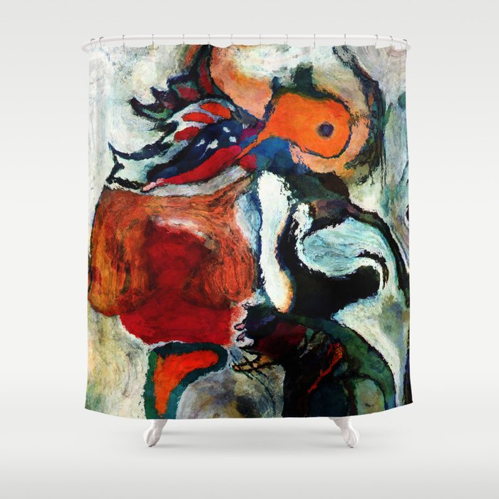 Surrealist Painting Shower Curtain By A, Abstract Painting Shower Curtain