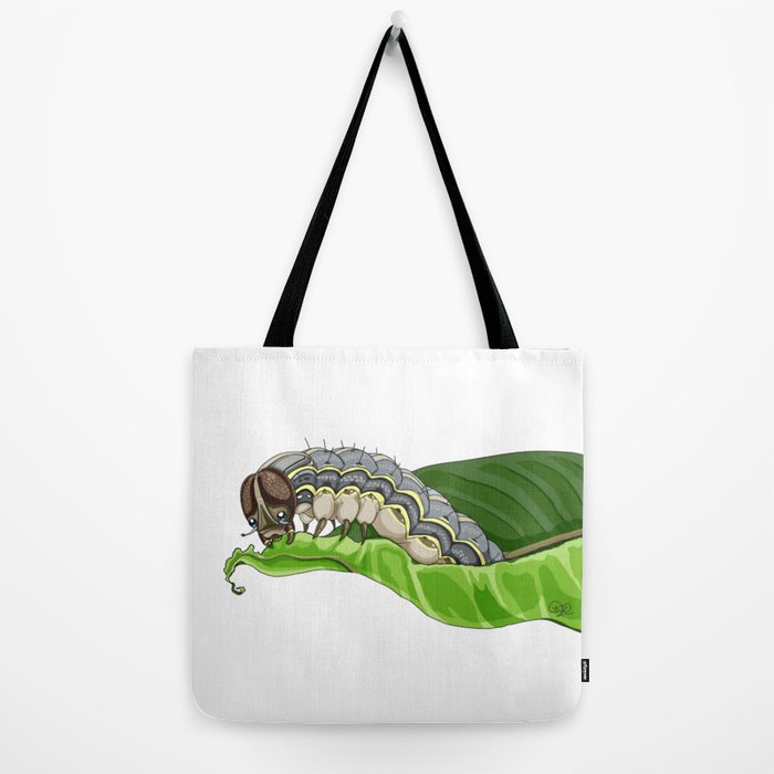 The Smol Hungry Caterpillar Armyworm Tote Bag by a curious