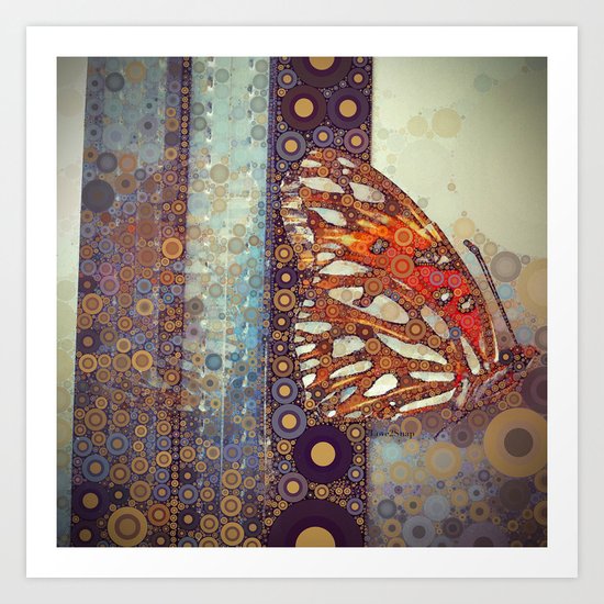 Golden Butterfly Art Print