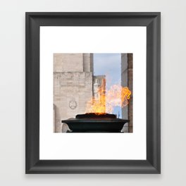 Argentina Photography - Grill With Fire Blazing Out Of It Framed Art Print