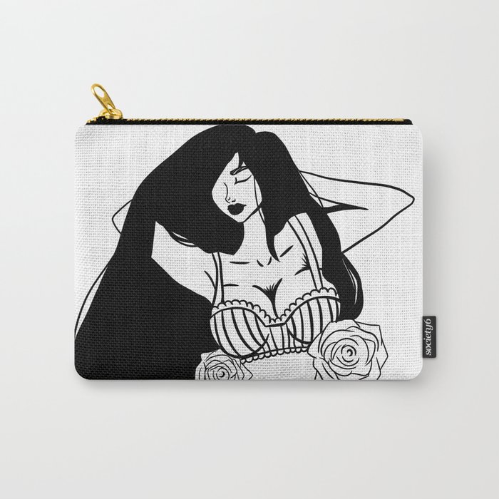 Black Roses Carry-All Pouch