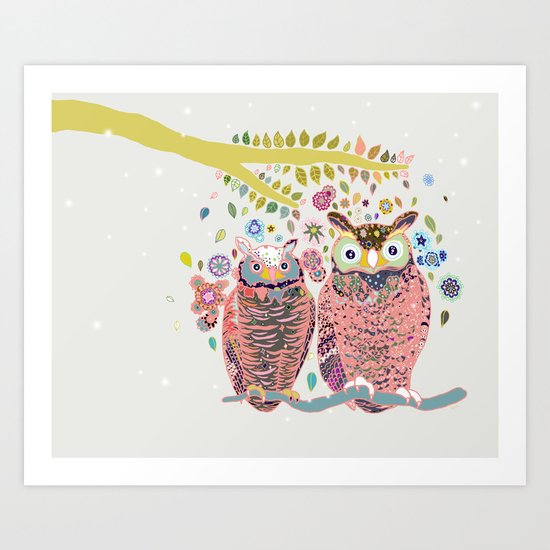 owls Art Print