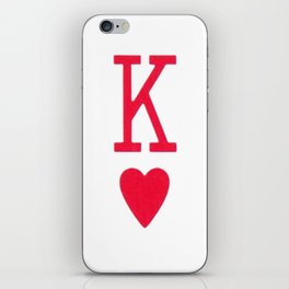 King of Heart - Red K Heart iPhone Skin