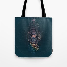 Dark Moon Phase Nebula Totem Tote Bag