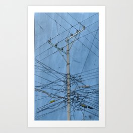 Power lines 1 Art Print