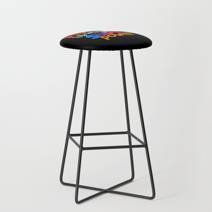 Autism Is My Super Power Colorful Awareness Bar Stool