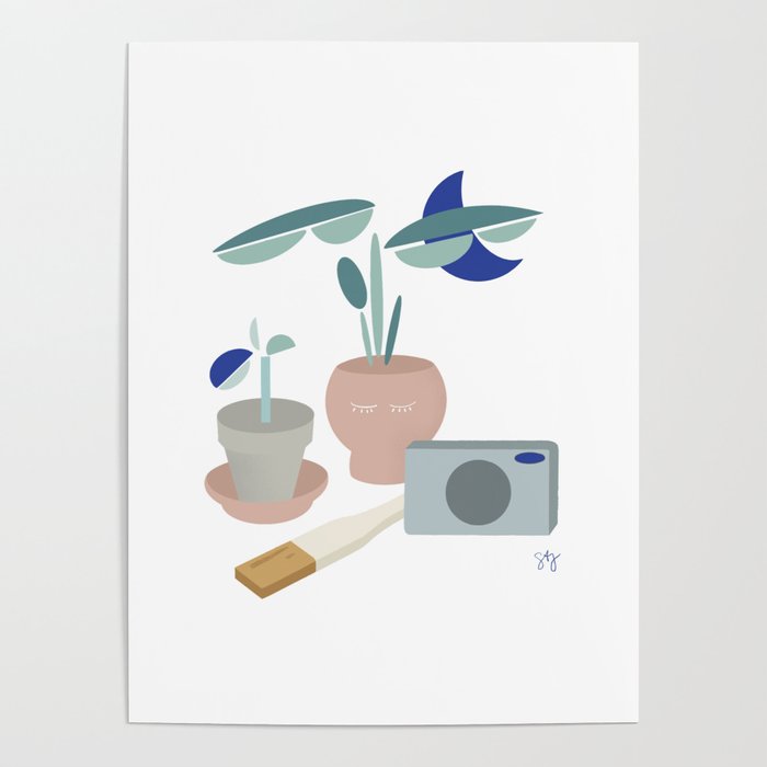 modern and mindful still life Poster