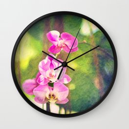 Orchid Impressions Wall Clock