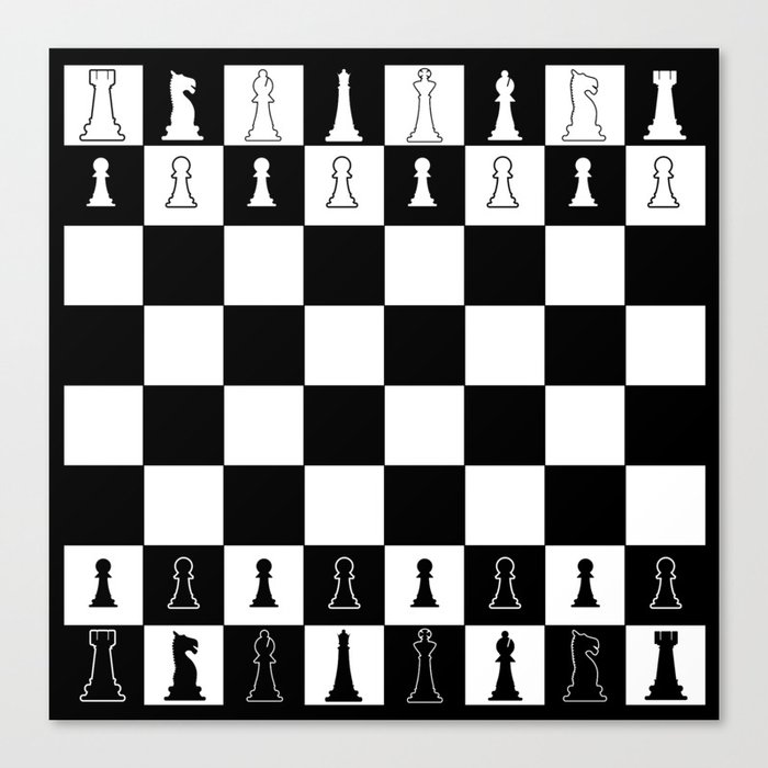 Chess Board Layout Canvas Print